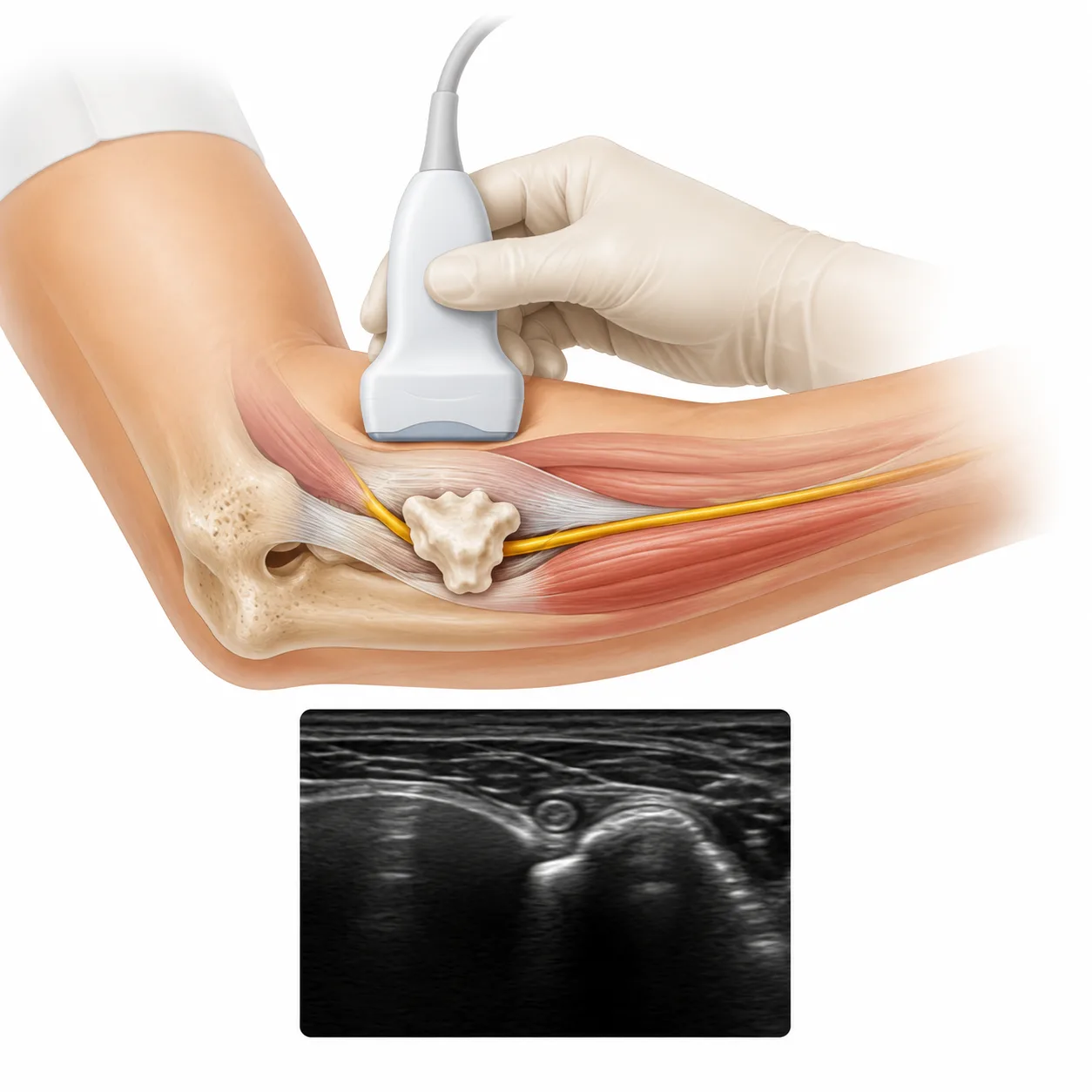 Využití ultrazvukového vyšetření u syndromu kubitálního tunelu způsobeného heterotopickou osifikací