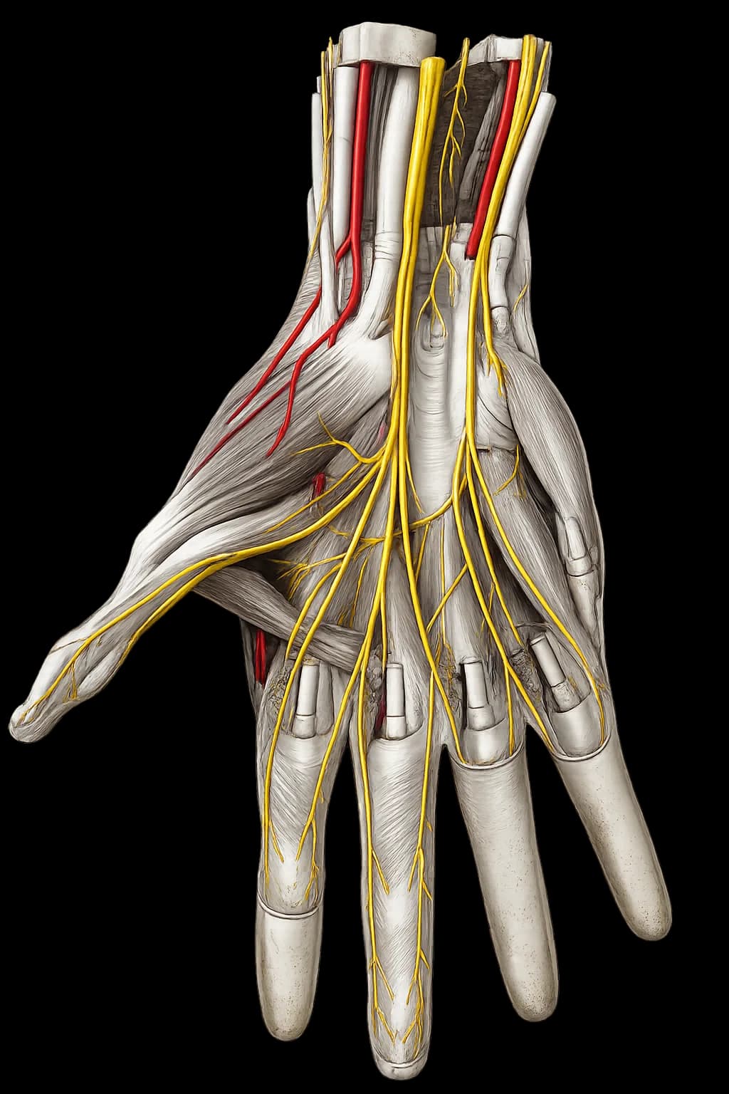 Anatomical overview of the median nerve course